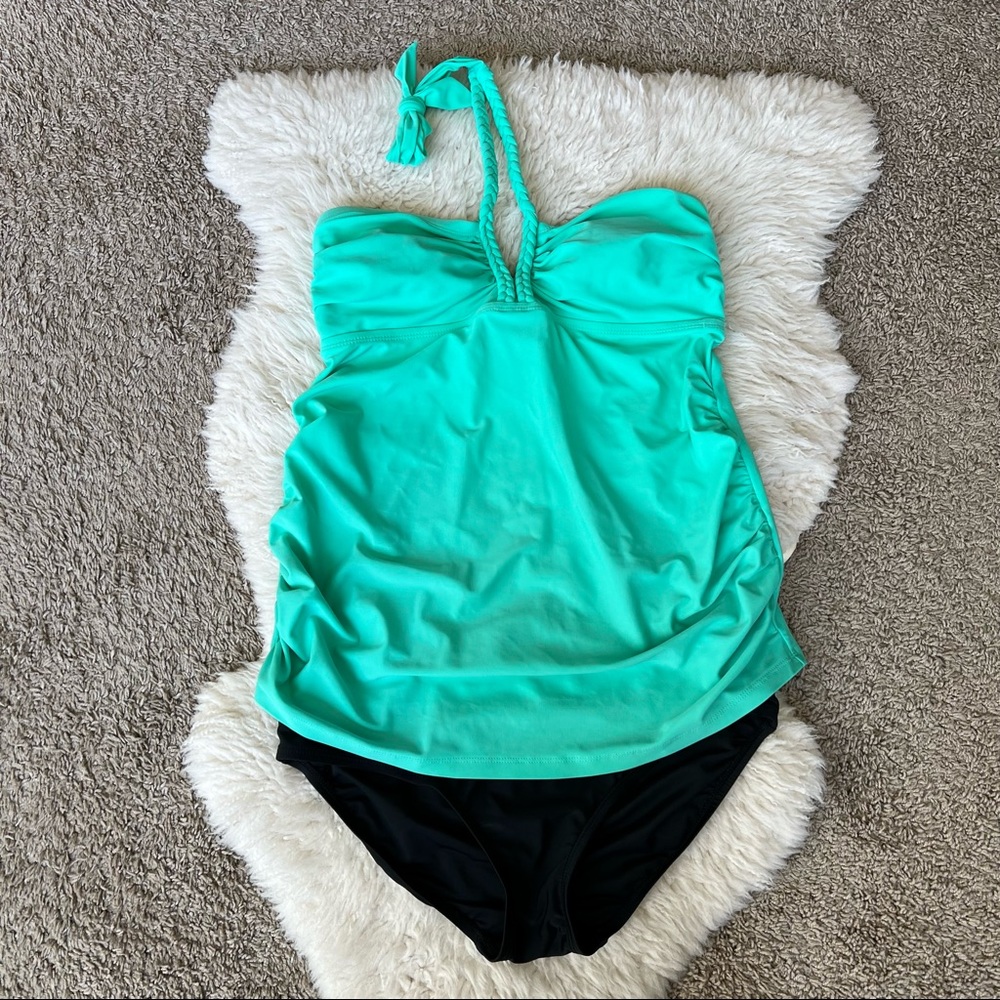 Liz Lange Maternity 2-piece Tankini Swimsuit | Top/M Bottoms/S